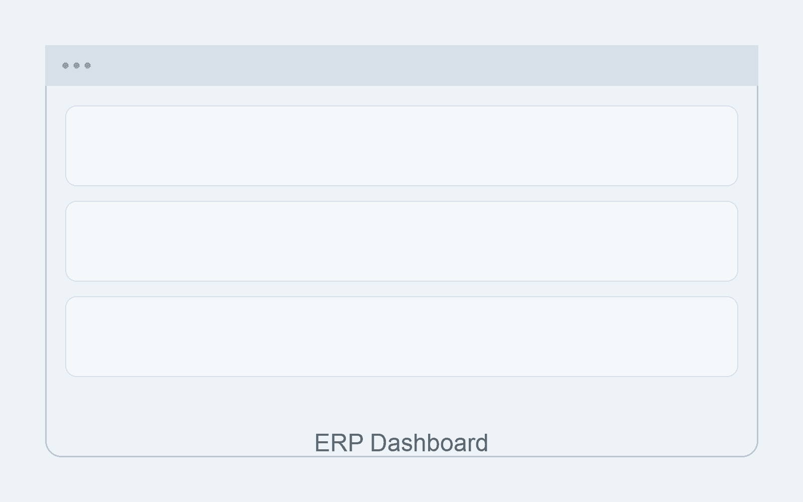 ERP dashboard placeholder